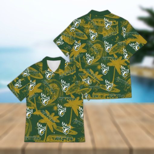 Edmonton Elks Americ Sports Team Pattern Logo Flower Tree Halloween Hawaiian Shirt For Men And Women Gift Beach