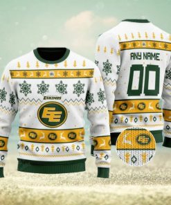 Edmonton Eskimos Personalized White Ugly Christmas Sweater