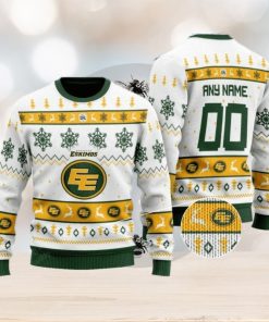 Edmonton Eskimos Personalized White Ugly Christmas Sweater