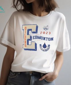 Edmonton Oilers Fanatics Branded 2023 NHL Heritage Classic Wordmark Long Sleeve T Shirt