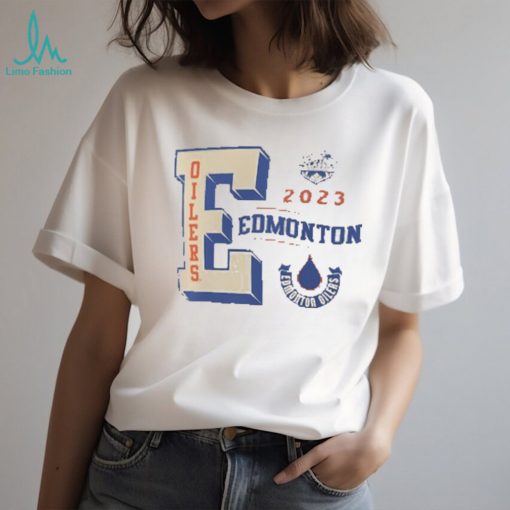 Edmonton Oilers Fanatics Branded 2023 NHL Heritage Classic Wordmark Long Sleeve T Shirt