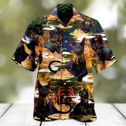 Egyptian Black Cat Hawaiian Shirt – Thoughtful Personalized Gift For The Whole Family