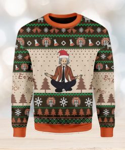 Einstein Doing Yoga Ugly Christmas Sweater Xmas Gift Men And Women Christmas Sweater