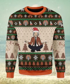 Einstein Doing Yoga Ugly Christmas Sweater Xmas Gift Men And Women Christmas Sweater