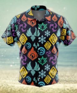 Elemental Visions Genshin Impact Button Up Hawaiian Shirt