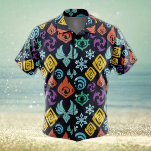 Elemental Visions Genshin Impact Button Up Hawaiian Shirt