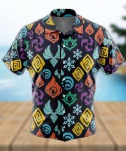 Elemental Visions Genshin Impact Button Up Hawaiian Shirt