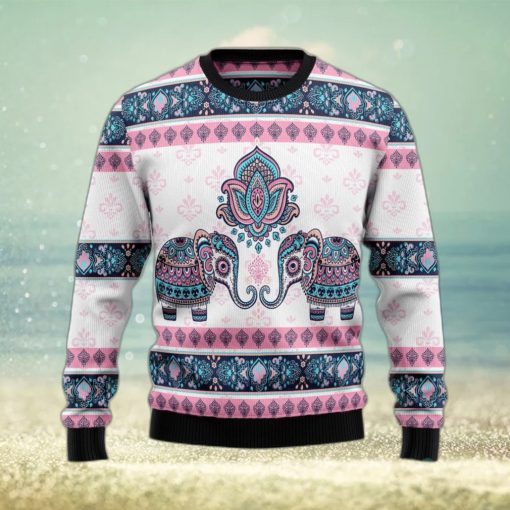 Elephant Mandala Ugly Sweater For Christmas