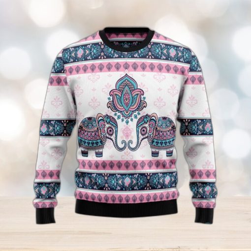 Elephant Mandala Ugly Sweater For Christmas