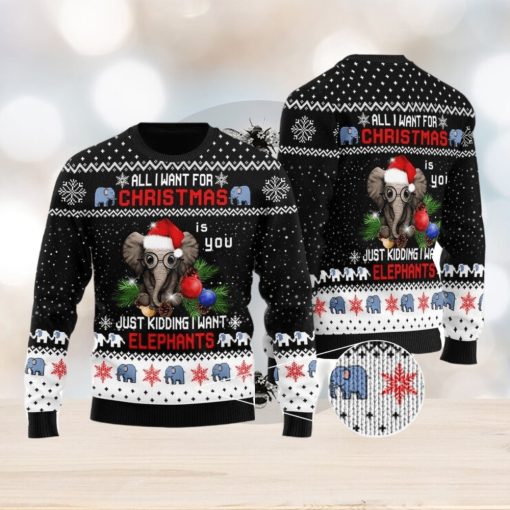 Elephant Ugly Christmas Sweater Xmas Gift Men And Women Christmas Sweater