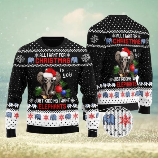 Elephant Ugly Christmas Sweater Xmas Gift Men And Women Christmas Sweater