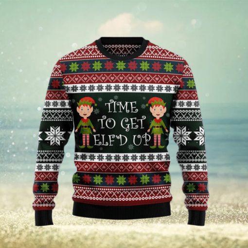 Elf Time Ugly Christmas Sweater Gift Men Women