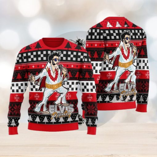 Elvis Fatley Meme Red Ugly Christmas Sweater 3D Gift Idea Christmas