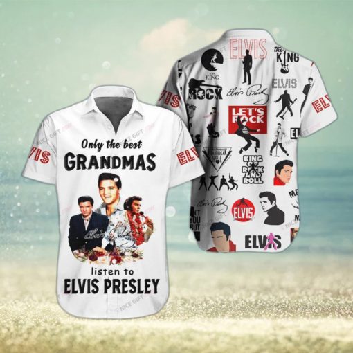 Elvis Presley Floral Design Hawaiian 3D Shirt For Fans Gift Beach