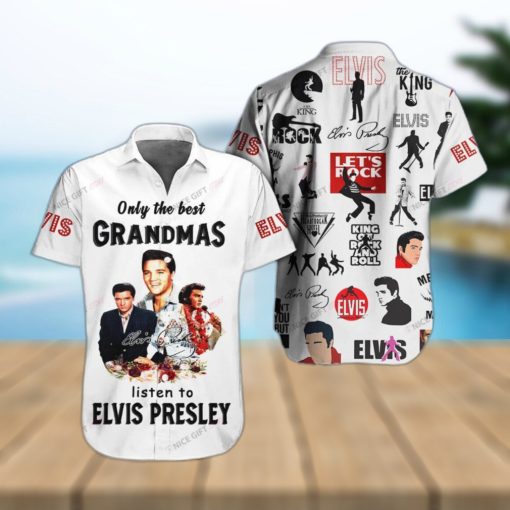 Elvis Presley Floral Design Hawaiian 3D Shirt For Fans Gift Beach