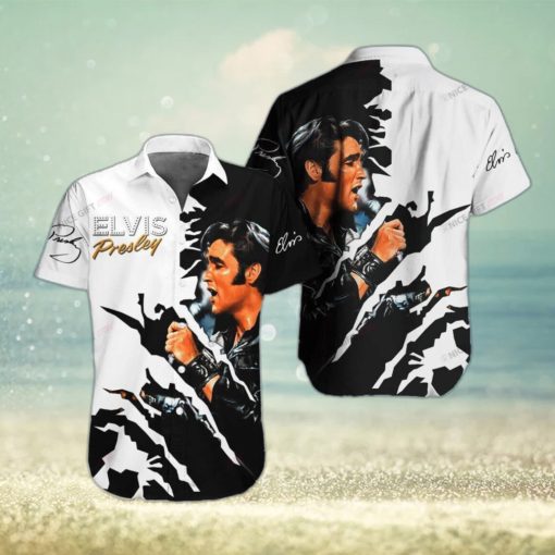 Elvis Presley Hula Design Hawaiian 3D Shirt For Fans Gift Beach