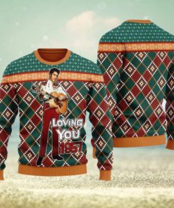 Elvis Presley Loving You 1957 Ugly Christmas Sweater 3D Gift Idea Christmas