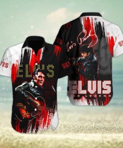 Elvis Presley Luau Design Hawaiian 3D Shirt For Fans Gift Beach