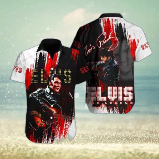 Elvis Presley Luau Design Hawaiian 3D Shirt For Fans Gift Beach