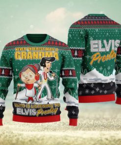 Elvis With Santa Christmas Ugly Christmas Sweater