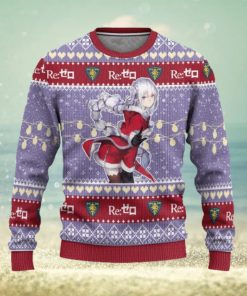 Emilia Anime Ugly Christmas Sweater 3D Gift For Men And Women Custom Re Zero Xmas Gift