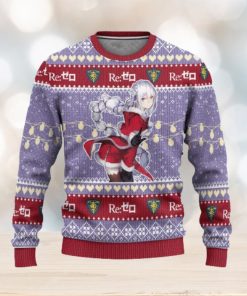 Emilia Anime Ugly Christmas Sweater 3D Gift For Men And Women Custom Re Zero Xmas Gift