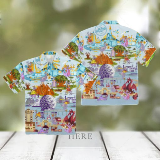 Epcot Figment Hawaiian Shirt