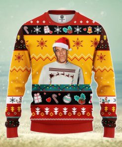 Epstein Ugly Christmas Sweater Red Yellow 1 Amazing Gift Men And Women Christmas Gift