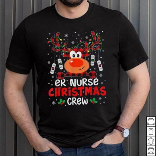 Er Nurse Christmas Crew Cute Reindeer Xmas Love Nurse Life Shirt