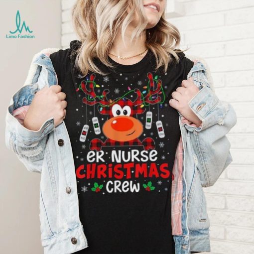 Er Nurse Christmas Crew Cute Reindeer Xmas Love Nurse Life Shirt