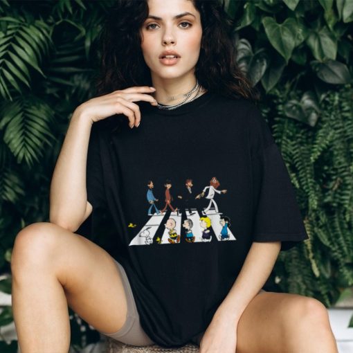 Erdnüsse in Abbey Road Mashup Snoopy T Shirt