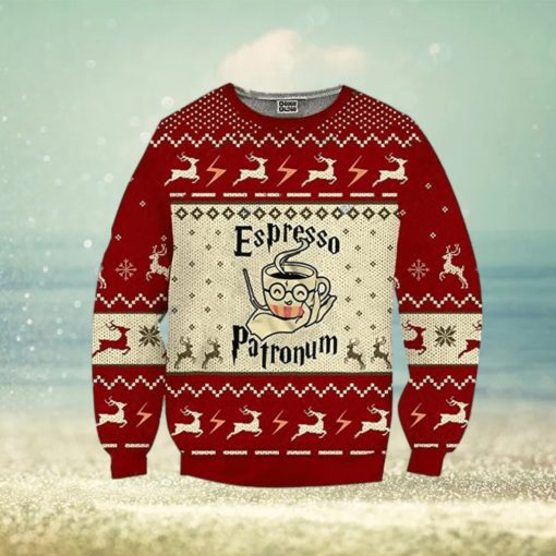 Espresso Patronum 3D Ugly Christmas Sweater For Men And Women