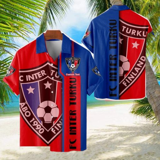 FC Inter Turku Hawaiian Shirt Custom Name Aloha Shirt Gift For Men And Women