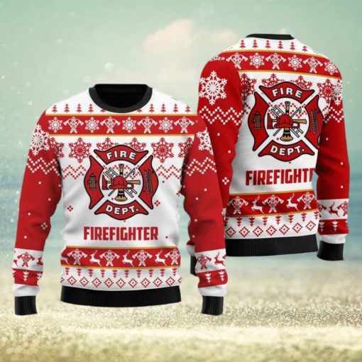 Fire Department Ugly Christmas Sweater Xmas Gift Men And Women Christmas Sweater