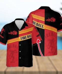 Fireball Cinnamon Whisky Authentic Custom Name Design Hawaiian Shirt For Men And Women Gift Beach