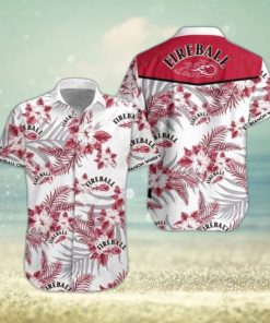 Fireball Cinnamon Whisky Collar Design Hawaiian 3D Shirt For Fans Gift Beach