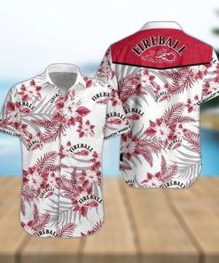 Fireball Cinnamon Whisky Collar Design Hawaiian 3D Shirt For Fans Gift Beach