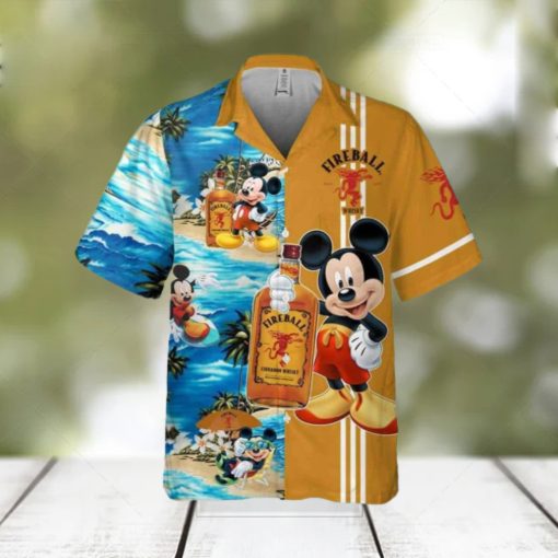 Fireball Mickey Mouse Hawaiian Shirt Summer Gift For Friends