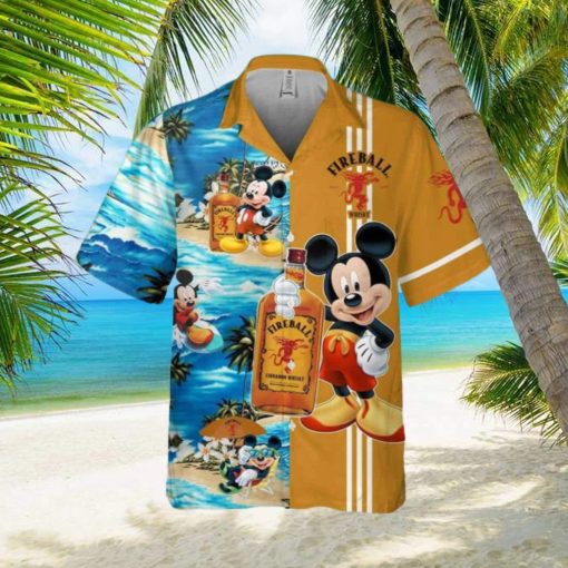 Fireball Mickey Mouse Hawaiian Shirt Summer Gift For Friends