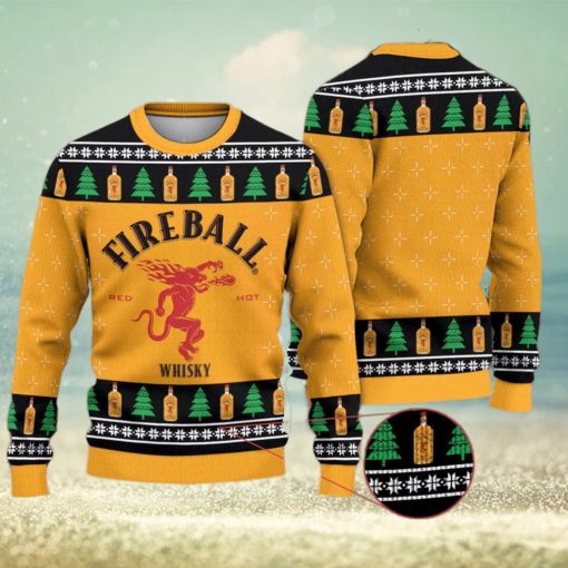 Fireball Whicky 3D All Over Printed Ugly Christmas Sweater