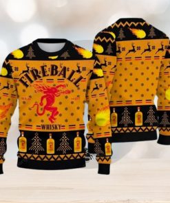 Fireball Whicky Lover 3D All Over Printed Ugly Christmas Sweater