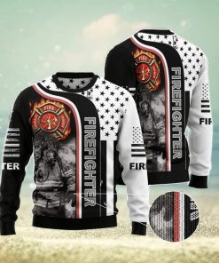 Firefighter Awesome Ugly Christmas Sweater AOP All Over Printed Sweater