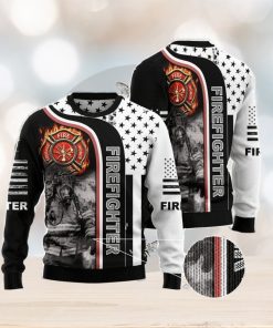 Firefighter Awesome Ugly Christmas Sweater AOP All Over Printed Sweater