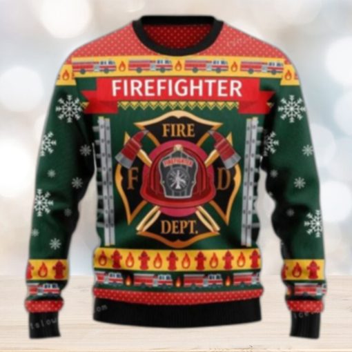 Firefighter Fire Dept Xmas Ugly Sweater