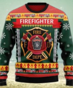 Firefighter Fire Dept Xmas Ugly Sweater