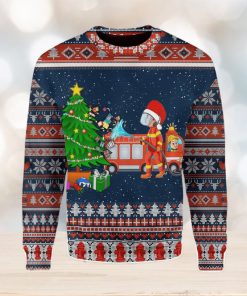 Firefighter Presents Christmas Tree Ugly Christmas Sweater Xmas Gift Men And Women Christmas Sweater