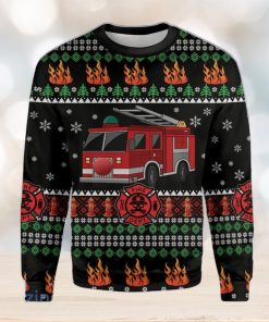 Firefighter Truck Merry Christmas Ugly Christmas Sweater Best Gift For Men And Women