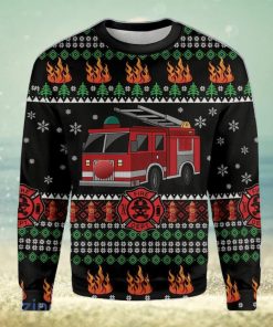 Firefighter Truck Merry Christmas Ugly Christmas Sweater Best Gift For Men And Women