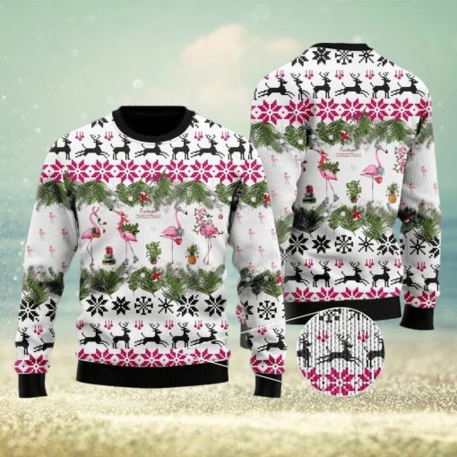 Flamingo Christmas Ugly Christmas Sweater Gift For Men And Women