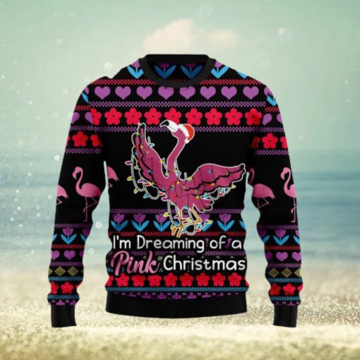 Flamingo Pink Ugly Christmas Sweater For Men And Women